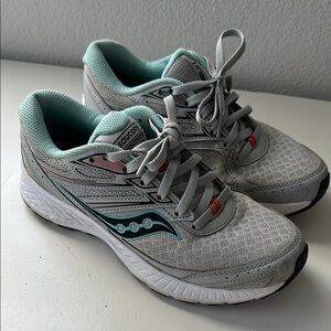 Saucony Gray and Blue Sneakers Modern Comfort